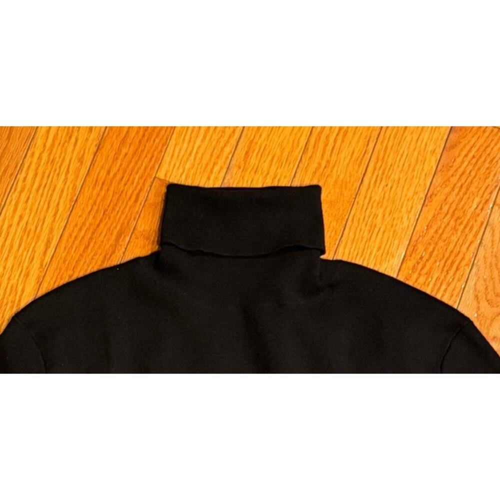 Vintage Ralph Lauren Wool Turtleneck Sweater Hong Kong Slim Fit Raw Edge Knit - Picture 2 of 6